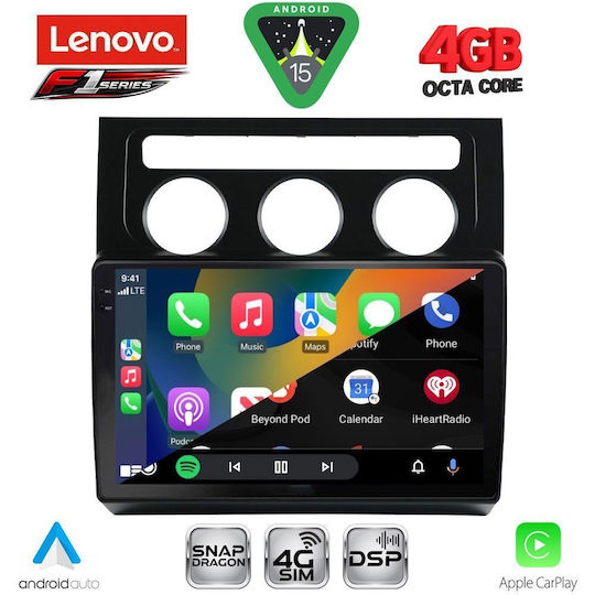 Lenovo Car Audio System for Volkswagen Touran 2003-2010 with Clima Bluetooth USB Wi-Fi GPS Apple CarPlay Android Auto with 10 Inch Touch Screen LENOVO SSQ 9767 CPA CL