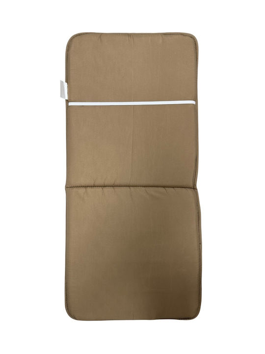 Μαξιλάρι Καρέκλας Κήπου με Πλάτη Καφέ Taupe 43x87εκ.