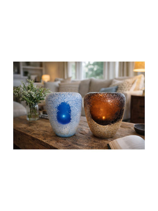 keleman Decorative Glass Vase Brown Y22.5cm