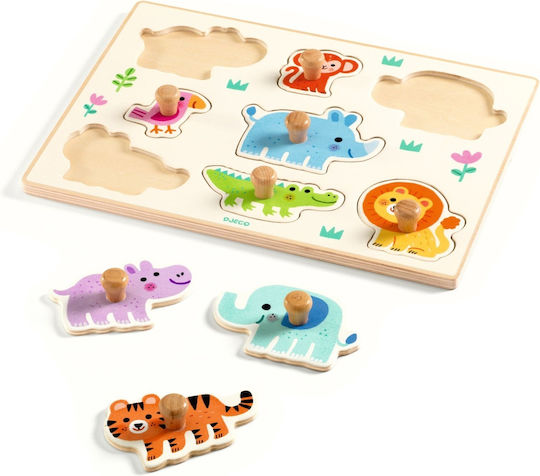 Puzzle Pentru Copii Din Lemn Cu Piese Pegged 8 Bucăți Djeco