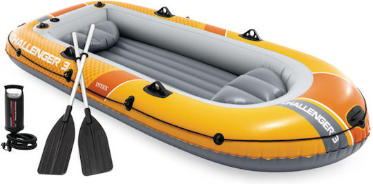 Intex Inflatable Boat Orange with 2 Paddles & Pump