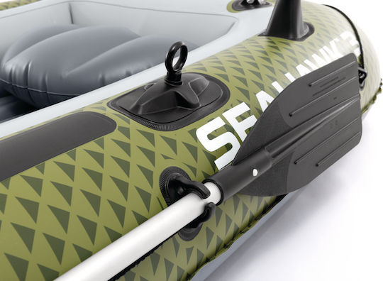 Intex Seahawk 3 Inflatable Boat for 1 Adult Green with 2 Paddles and Pump