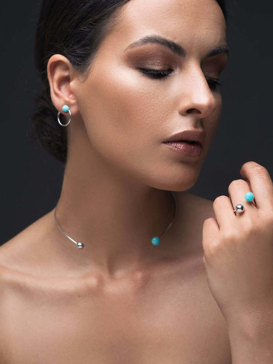 Handmade Silver 925 Necklace with Amazonite Stone