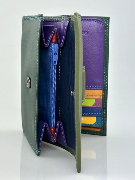 Large Leather Women's Wallet Green