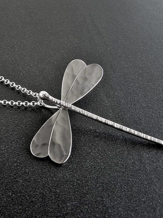 Hängende Charms Libelle Handgefertigt Silber 925 Kette 45cm