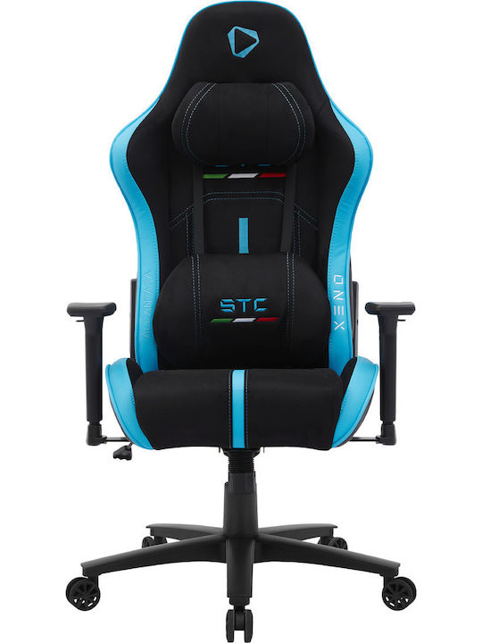 Onex STC Alcantara L Series Καρέκλα Gaming Δερματίνης με Ρυθμιζόμενα Μπράτσα Black/Blue