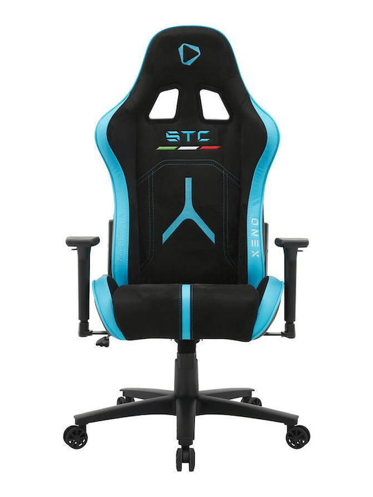 Onex STC Alcantara L Series Καρέκλα Gaming Δερματίνης με Ρυθμιζόμενα Μπράτσα Black/Blue