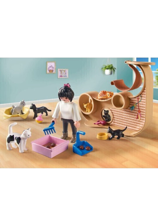 Easter Candle with Toy Mylife Cafe with Cats for Ages 4+ Playmobil