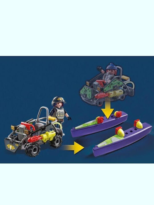 Easter Candle with Toy City Action Amphibious Special Forces Vehicle for Ages 5+ Playmobil
