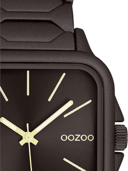 Oozoo Women'S Watch 44mm Battery With Brown Metal Bracelet