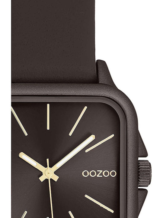 Oozoo Women's Watch 34mm Battery with Brown Leather Strap