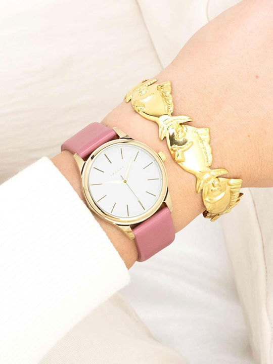 Oozoo Timepieces Ρολόι Μπαταρίας με Δερμάτινο Λουράκι Oozoo Timepieces Ρολόι Μπαταρίας με Δερμάτινο Λουράκι