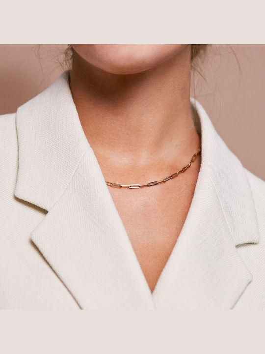 Neck Chain Made of Gold Plated Steel