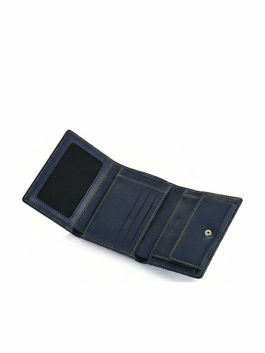 Portofel Bărbătesc din Piele cu RFID Albastru