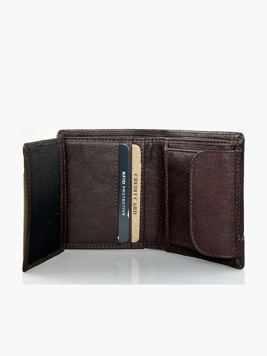 Deri Herrenbrieftasche Braun