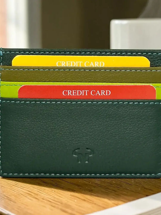 Leder Herrenbrieftasche Karten Grün
