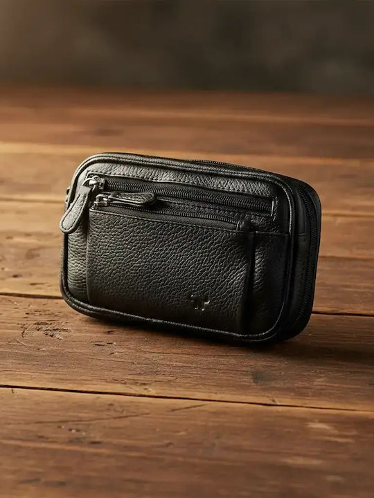 Leather Men's Handbag Black