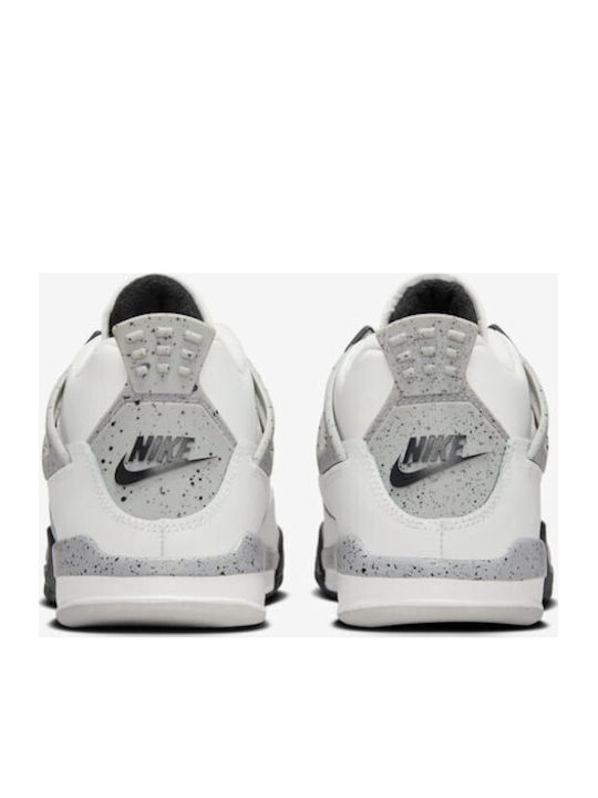4 Retro Kids Sneakers With Velcro White