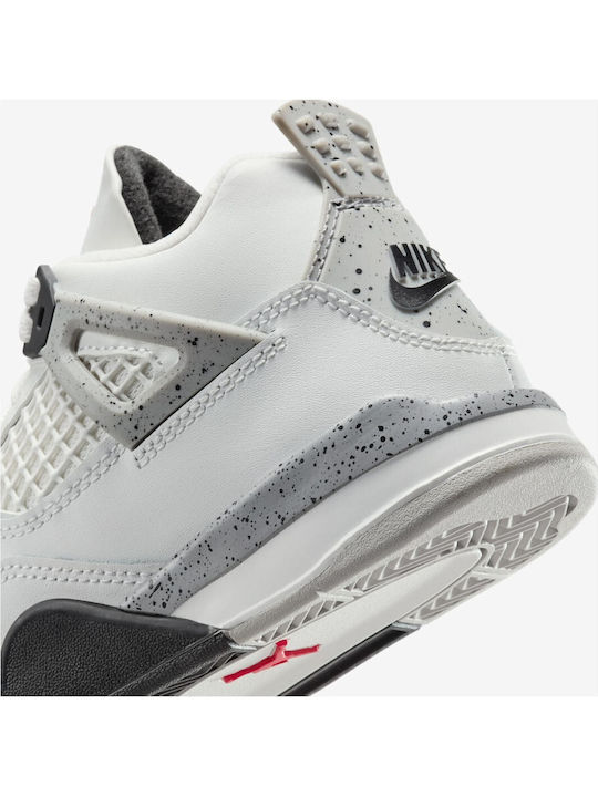 4 Retro Kids Sneakers With Velcro White