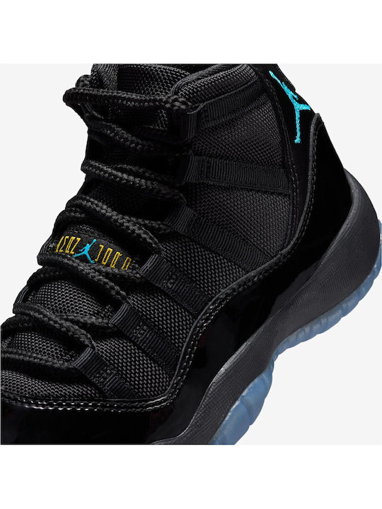 Air  11 Retro Adidași Copii Inalți Negri