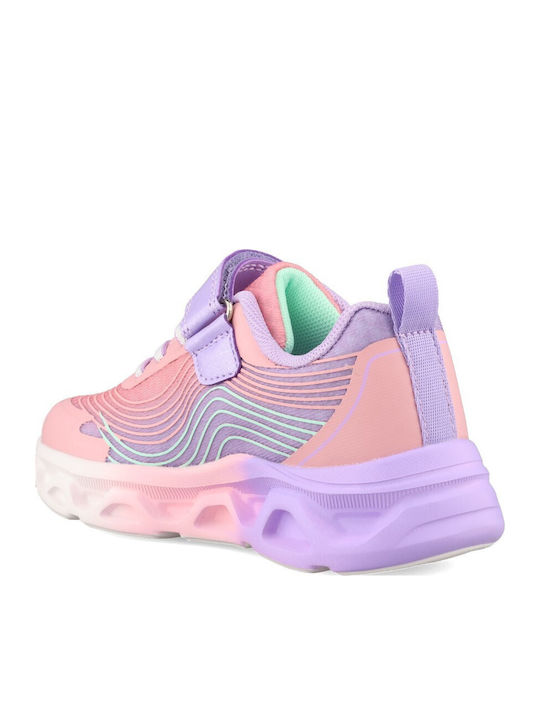 Kinder Sneaker Anatomisch mit Lichtern Flieder