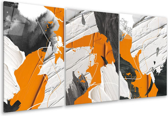Dreifach Glas Set Bunter Abstrakter Kunst (60x90cm)