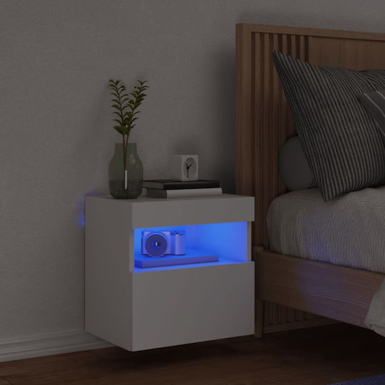 Wooden White Bedside Table 40x30x40cm