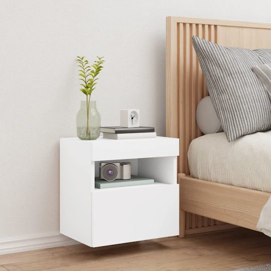 Wooden White Bedside Table 40x30x40cm