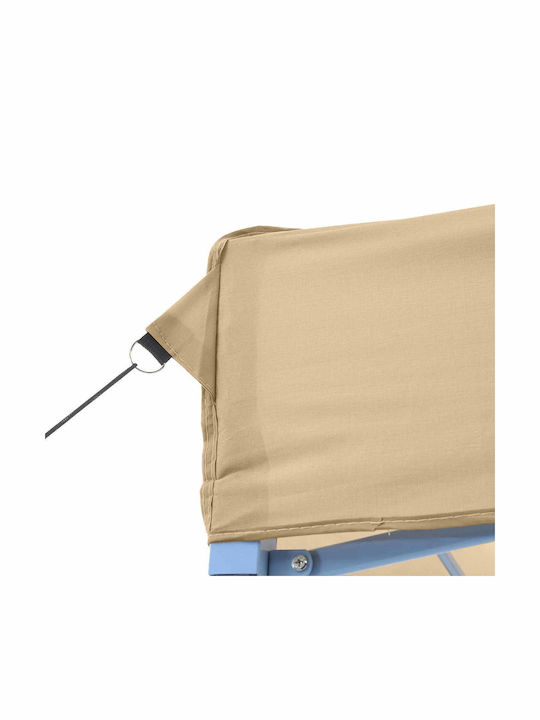 vidaXL Foldable Garden Gazebo Beige 2x2m