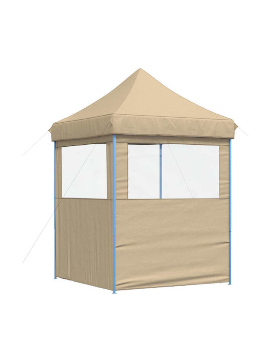 vidaXL Foldable Garden Gazebo Beige 2x2m
