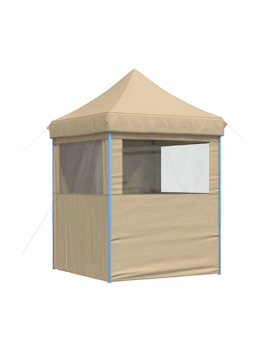 vidaXL Zusammenklappbares Gazebo Garten Beige 2x2m