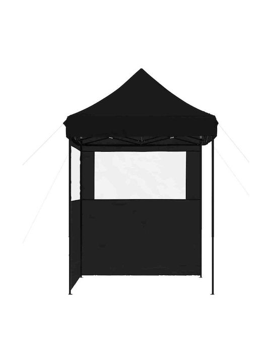 vidaXL Zusammenklappbares Garten Gazebo Schwarz 2x2m