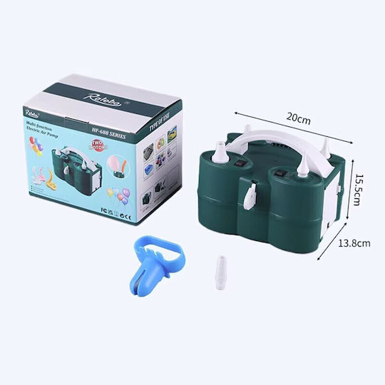 Pompă Electrică de Umflat Baloane Alista Home Două Ieșiri Accesorii Incluse 220v 600w Putere Accesorii Petrecere Verde