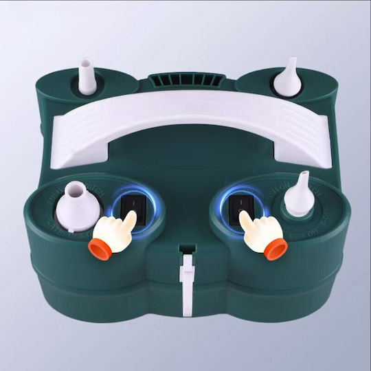Pompă Electrică de Umflat Baloane Alista Home Două Ieșiri Accesorii Incluse 220v 600w Putere Accesorii Petrecere Verde