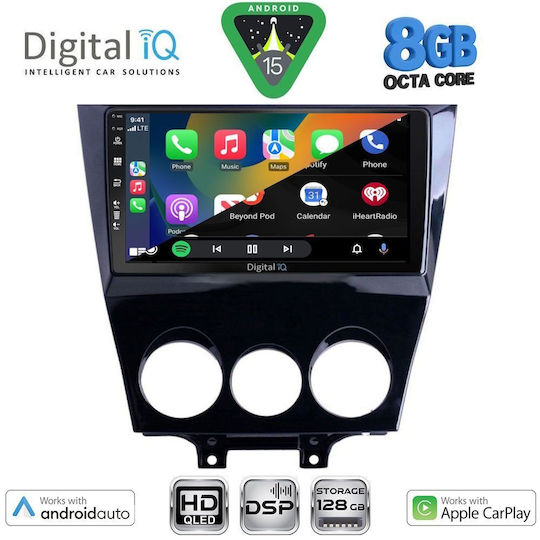 Digital IQ Car Audio System for Mazda RX-8 2008-2014 Bluetooth USB WiFi GPS Apple CarPlay Android Auto with 9" Touch Screen
