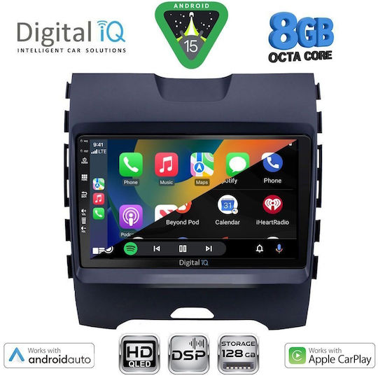 Digital IQ Ηχοσύστημα Αυτοκινήτου για Ford Edge 2015-2023 (Bluetooth/USB/WiFi/GPS/Apple-Carplay/Android-Auto) με Οθόνη Αφής 9"