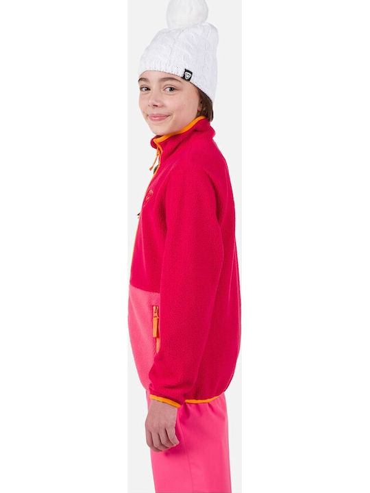 Kinder-Strickjacke Vlies Rosa