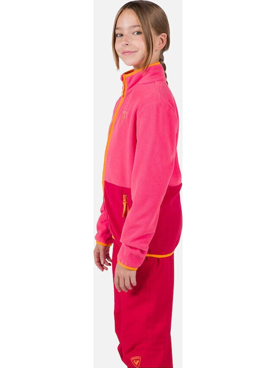 Kinder-Strickjacke Vlies Rosa