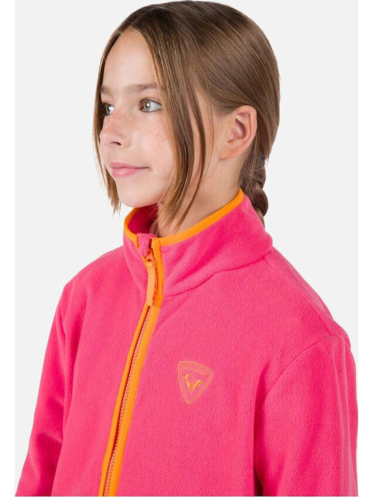 Kinder-Strickjacke Vlies Rosa