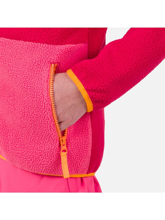 Kinder-Strickjacke Vlies Rosa