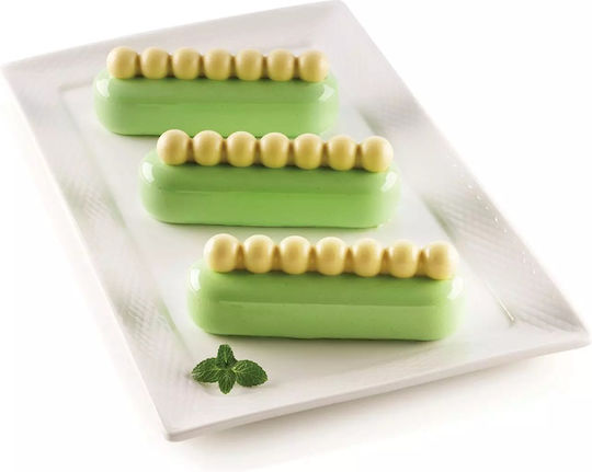 Silikomart Platinum Silicone Bakeware Mold 6 Sockets 13x3.8x4.4cm 2 Pieces