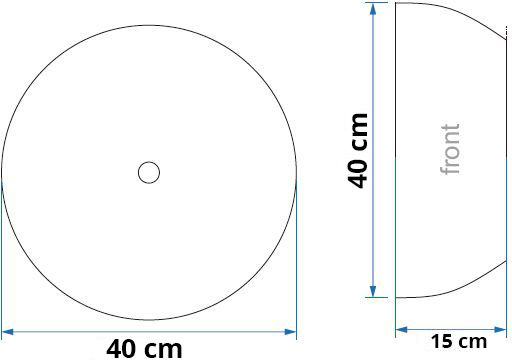 Piccadilly Amber Prik Επικαθήμενος Νιπτήρας Πορσελάνης με Μπαταρία 40x40cm Κρεμ Piccadilly Amber Prik Επικαθήμενος Νιπτήρας Πορσελάνης με Μπαταρία 40x40cm Κρεμ