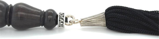 Kompologadiko Ebony Worry Beads with Tassel with 21 Beads Black