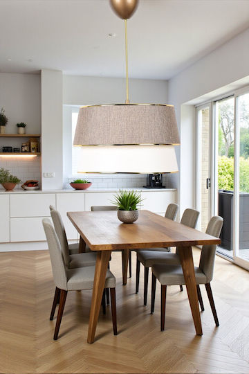 Ceiling Light Fixture Made of Rattan in Cream Shade 30x75cm