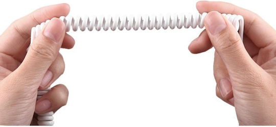 LED USB 2.0 to micro USB Cable Λευκό 1m (SAS0538W)