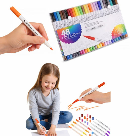 Ακρυλικοί Μαρκαδόροι Multicolored 0.4mm Σετ 48 χρώματα