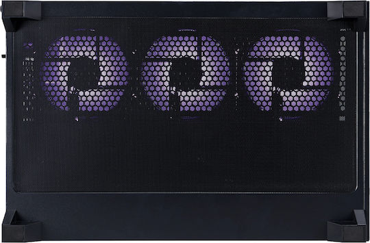 1STPLAYER Megaview MV8 Gaming Midi Tower Κουτί Υπολογιστή με Πλαϊνό Παράθυρο και ARGB Φωτισμό Μαύρο