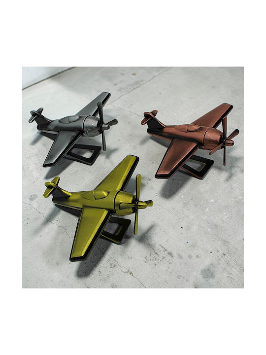 Avion Decorativ Antic Metalic 14x3x14cm