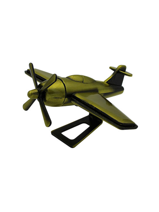 Antike Dekorative Miniatur Flugzeug Metallisch 14x3x14cm