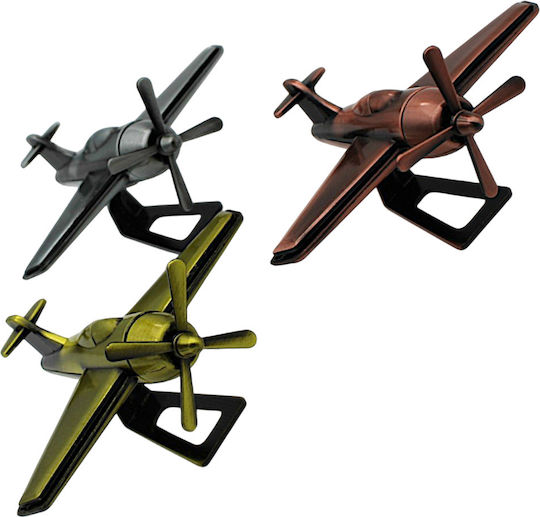 Antike Dekorative Miniatur Flugzeug Metallisch 14x3x14cm